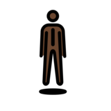 Person in Suit Levitating: Dark Skin Tone on OpenMoji 13.0