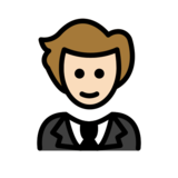 Person in Tuxedo: Light Skin Tone on OpenMoji 13.0
