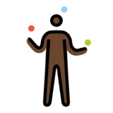 Person Juggling: Dark Skin Tone on OpenMoji 13.0