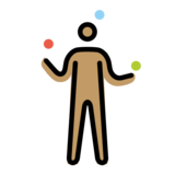 Person Juggling: Medium Skin Tone on OpenMoji 13.0