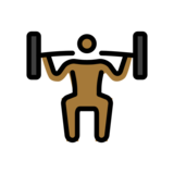 Person Lifting Weights: Medium-Dark Skin Tone on OpenMoji 13.0