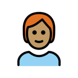 Person: Medium Skin Tone, Red Hair on OpenMoji 13.0