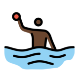 Person Playing Water Polo: Dark Skin Tone on OpenMoji 13.0