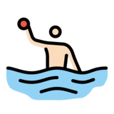 Person Playing Water Polo: Light Skin Tone on OpenMoji 13.0
