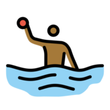 Person Playing Water Polo: Medium-Dark Skin Tone on OpenMoji 13.0
