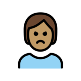 Person Pouting: Medium Skin Tone on OpenMoji 13.0