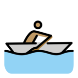 Person Rowing Boat: Medium Skin Tone on OpenMoji 13.0