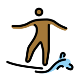 Person Surfing: Medium-Dark Skin Tone on OpenMoji 13.0