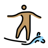 Person Surfing: Medium Skin Tone on OpenMoji 13.0
