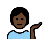 Person Tipping Hand: Dark Skin Tone on OpenMoji 13.0