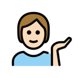 Person Tipping Hand: Light Skin Tone on OpenMoji 13.0