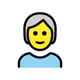Person: White Hair on OpenMoji 13.0
