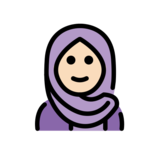 Woman with Headscarf: Light Skin Tone on OpenMoji 13.0