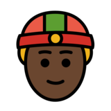 Person with Skullcap: Dark Skin Tone on OpenMoji 13.0