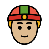 Person with Skullcap: Medium-Light Skin Tone on OpenMoji 13.0
