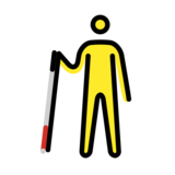 Person with White Cane on OpenMoji 13.0