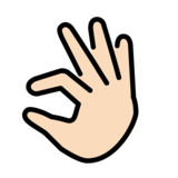 Pinching Hand: Light Skin Tone on OpenMoji 13.0