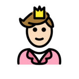 Prince: Light Skin Tone on OpenMoji 13.0