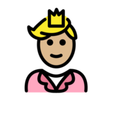 Prince: Medium-Light Skin Tone on OpenMoji 13.0