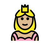 Princess: Medium-Light Skin Tone on OpenMoji 13.0