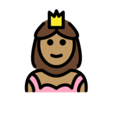 Princess: Medium Skin Tone on OpenMoji 13.0