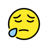Sad but Relieved Face on OpenMoji 13.0