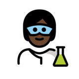 Scientist: Dark Skin Tone on OpenMoji 13.0