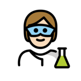 Scientist: Light Skin Tone on OpenMoji 13.0