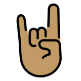 Sign of the Horns: Medium Skin Tone on OpenMoji 13.0