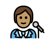 Singer: Medium Skin Tone on OpenMoji 13.0