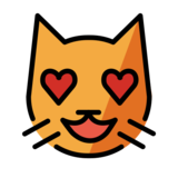 Smiling Cat with Heart-Eyes on OpenMoji 13.0