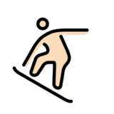 Snowboarder: Light Skin Tone on OpenMoji 13.0
