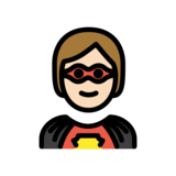 Superhero: Light Skin Tone on OpenMoji 13.0