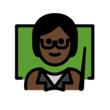 Teacher: Dark Skin Tone on OpenMoji 13.0