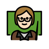 Teacher: Light Skin Tone on OpenMoji 13.0