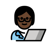 Technologist: Dark Skin Tone on OpenMoji 13.0