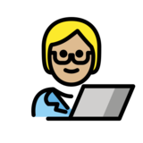 Technologist: Medium-Light Skin Tone on OpenMoji 13.0