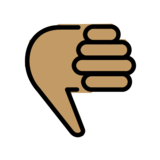 Thumbs Down: Medium Skin Tone on OpenMoji 13.0