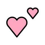 Two Hearts on OpenMoji 13.0