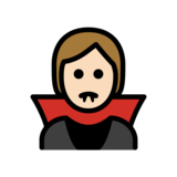 Vampire: Light Skin Tone on OpenMoji 13.0
