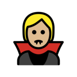 Vampire: Medium-Light Skin Tone on OpenMoji 13.0