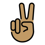 Victory Hand: Medium Skin Tone on OpenMoji 13.0