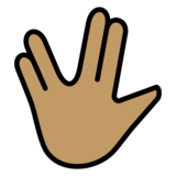 Vulcan Salute: Medium Skin Tone on OpenMoji 13.0