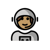 Woman Astronaut: Medium Skin Tone on OpenMoji 13.0