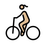 Woman Biking: Medium-Light Skin Tone on OpenMoji 13.0