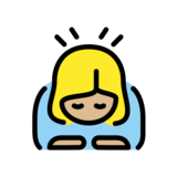 Woman Bowing: Medium-Light Skin Tone on OpenMoji 13.0