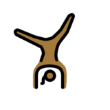 Woman Cartwheeling: Medium-Dark Skin Tone on OpenMoji 13.0