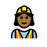 Woman Construction Worker: Medium-Dark Skin Tone on OpenMoji 13.0
