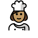 Woman Cook: Medium Skin Tone on OpenMoji 13.0