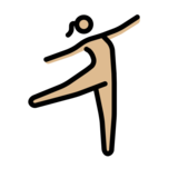 Woman Dancing: Medium-Light Skin Tone on OpenMoji 13.0